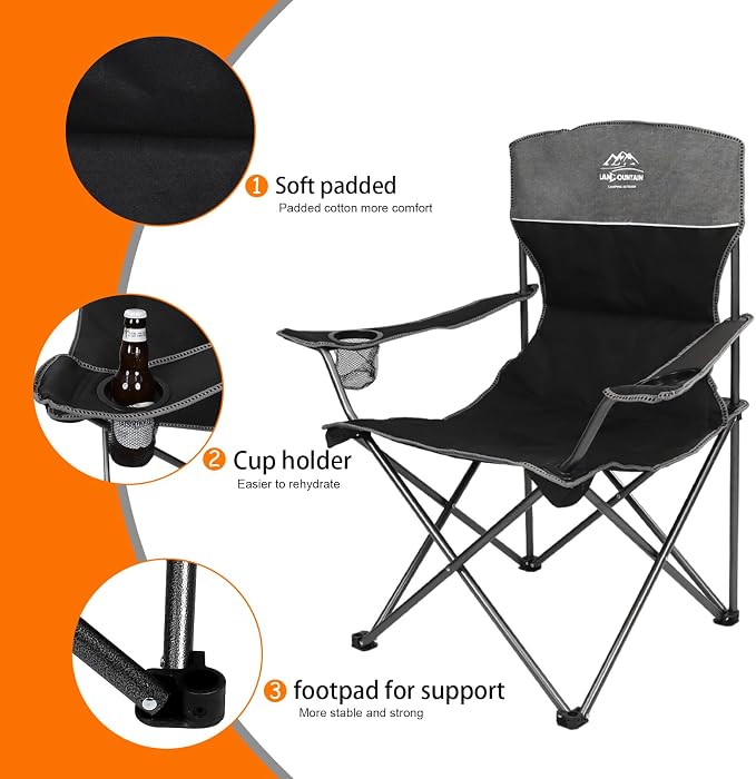 Oversized 4 Pcs Camping Chair Set - Image 5