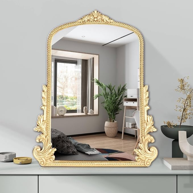 Vintage Small Arched Mirror, 17 * 12in Wall Mounted Vanity Mirror by Willannals