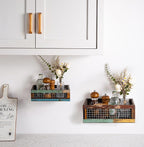 TIMRIS Set of 2 Rustic Wooden Countertop Baskets, Farmhouse Distressed Nesting - Image 3