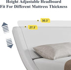 Allewie Queen Size Upholstered Platform Bed Frame - Image 6