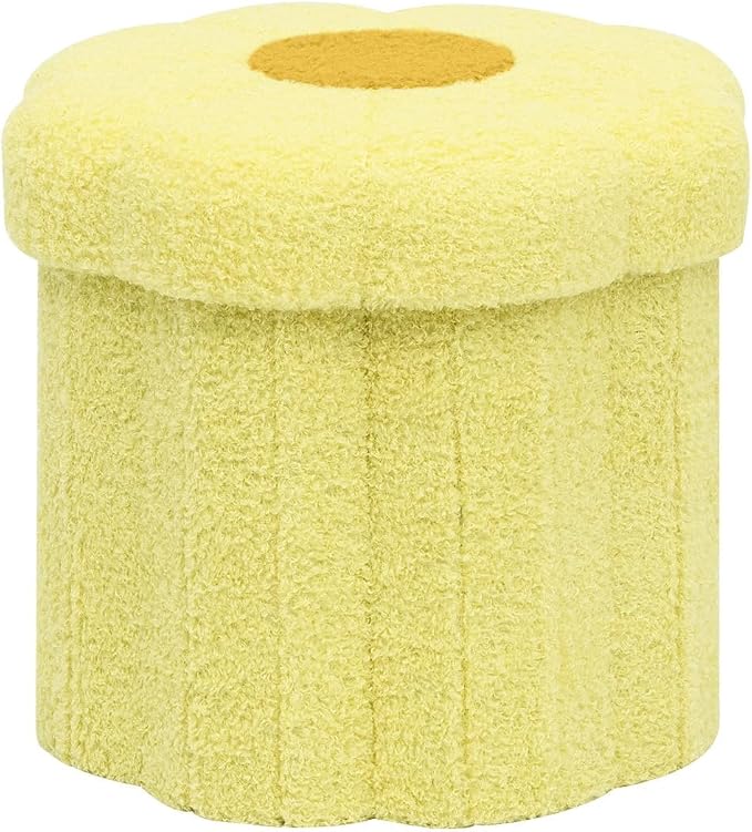 B FSOBEIIALEO Storage Ottoman Foldable, Sunflower Shaped Small Footrest by BFSOBEIIALEO