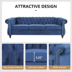 QHITTY 2 Piece Living Room Sofa Set, Sectional Chesterfield Sofa Chair - Image 4