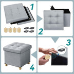 BRIAN & DANY Ottoman with Storage, Small Storage Ottoman - Image 3