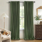 Faux Linen Total Blackout Curtains by 100BlackoutShield