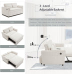 55.5" Small Sleeper Sofa Couch - Image 6