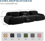 Boneless Sectional Couch, No Assembly Required, 117.3” Modular Cloud Sofa - Image 3