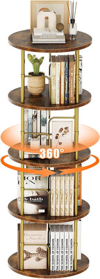 ALLSTAND Rotating Bookshelf, 4 Tier Spinning Bookshelf Tower, 360° Display - Image 8