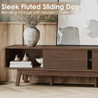TOLEAD 59" TV Console, Mid Century Modern TV Stand - Image 3