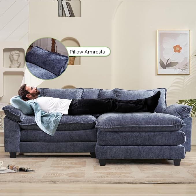 Oprisen 86" Modular Sectional Sofa, Comfy Cloud Couch Sectional Sofa - Image 5