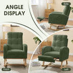 NIOIIKIT Nursery Rocking Chair, Corduroy Upholstered Rocking Chair - Image 8