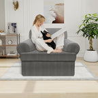 Waterproof Chair Cover with Arms 2-Piece Set Striped Slipcover - Image 2