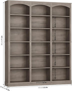 FACBOTALL 71" Triple Wide Bookshelf, 6 Tier Tall Bookshelf, Large Bookcase - Image 3