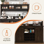 4ever2buy Farmhouse Coffee Bar Cabinet - Image 4