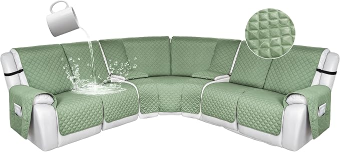 HDCAXKJ 100% Waterproof Reclining Sectional Couch Covers L Shape Recliner Sofa by HDCAXKJ