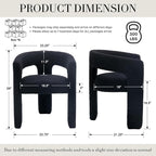 Modern Sherpa Dining Chairs Set of 8, Upholstered Barrel Chairs - Image 2