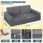 10 Pcs Modular Kids Play Sofa – Versatile Convertible Foam Cushion That Doubles - Image 3