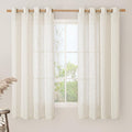 68 Inch Semi Sheer Linen Curtains by LAMIT
