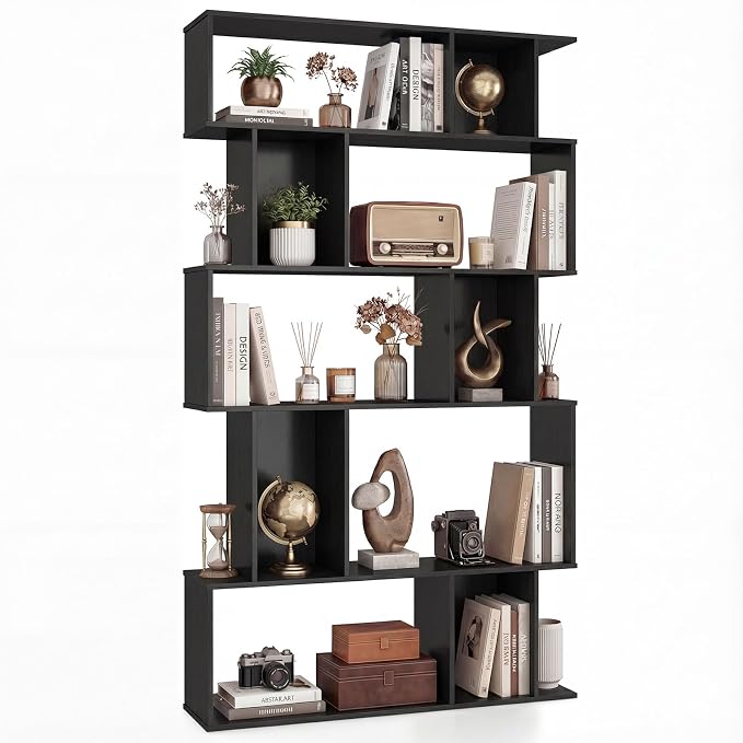 Giantex 5-Tier Bookshelf, 10-Cube Geometric Book Case by Giantex