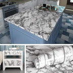 Livelynine Marble Wall Paper 15.8x394 Kitchen Wallpaper Self Adhesive Renter by Livelynine