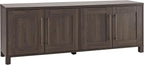 Henn&Hart Rectangular TV Stand for TV's up to 80" in Alder Brown, TV Stands for by HennHart