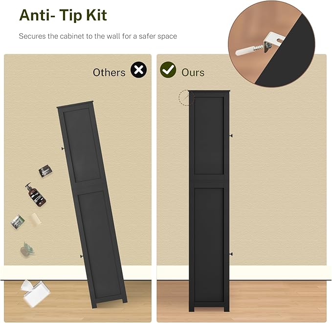 TEENFON 67" H Tall Storage Cabinet - Image 7