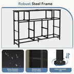 DUMOS TV Stand Dresser with 8 Fabric Drawers and Open Shelves, LED - Image 5