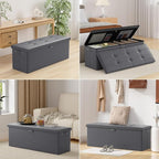 DocSafe Storage Ottoman Bench, Fireproof＆Waterproof Folding Bench - Image 3