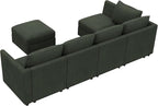 HONBAY Modular Sectional Sleeper Sofa Green Couch L Shaped Sectional Sofa - Image 10