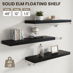 Dreamland 48 inch Floating Shelves, Rustic Wood Floating Wall Shelf - Image 3