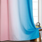 Pink and Blue Ombre Curtains for Bedroom 63 Inch Long | Room Darkening Curtains - Image 6