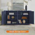 LKTART 64" Buffet Cabinet with Storage, Modern Fluted Accent Sideboard Media - Image 7