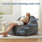 HUGHEAVEN Big Bean Bag Chairs for Adults, Giant Bean Bag Chair for Adults and - Image 4
