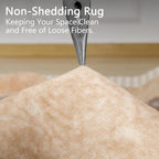 Area Rug 4x6 Orange Rug Washable Rugs Non Slip Low Pile Small Carpet - Image 4