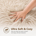 EasyJoy Faux Sheepskin Rug, Fluffy Faux Fur Rug, Ultra Soft Shag Area Rug - Image 6