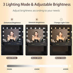 TOKSOM Black Vanity Desk with Mirror, Lights & Charging Station, 58.3" 3 - Image 4