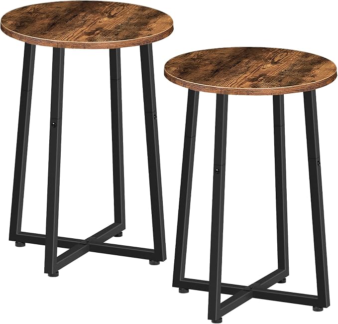 HOOBRO Side Tables Set of 2, Round End Accent Tables by HOOBRO