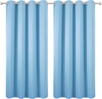 Sky Blue Blackout Curtains 66 x 63 Inch Length/Set of 2 Curtain Panels/Thermal - Image 9
