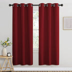 NICETOWN Burgundy Red Bedroom Curtains 72 inches Long, Grommet Blackout Thermal by NICETOWN