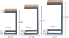 Savannah Fir Wood and Iron Nesting Side Tables - Image 3