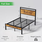 Z-hom Upgraded Full Size Bed Frame, Heavy Duty Metal Sturdy Full Bed Frame - Image 2