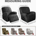 ANARACHON Recliner Chair Covers Leather Like, 4 Pieces Recliner Cover - Image 3