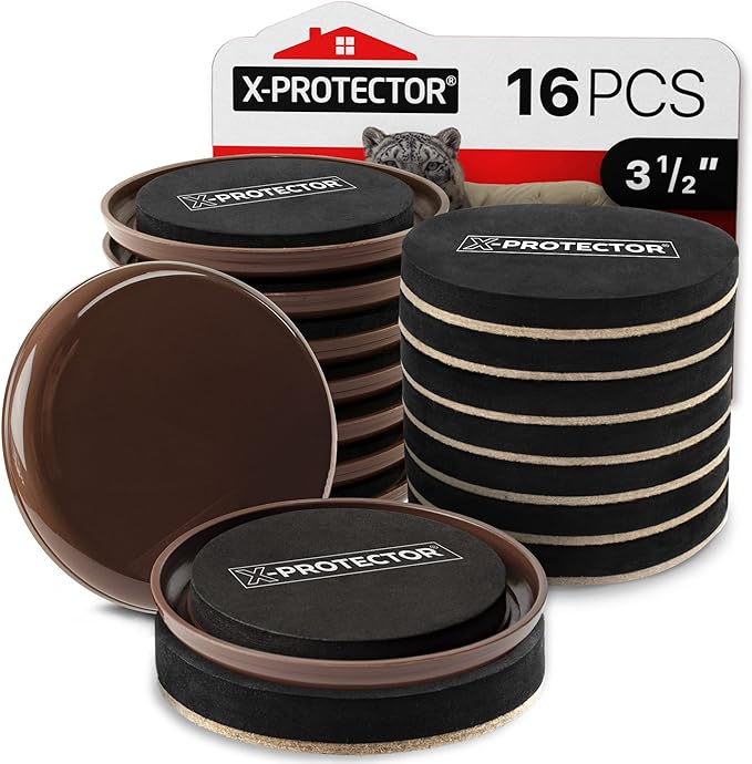 Furniture Sliders X-PROTECTOR 16 PCS – Furniture Sliders Hardwood Floors & Felt by X-Protector