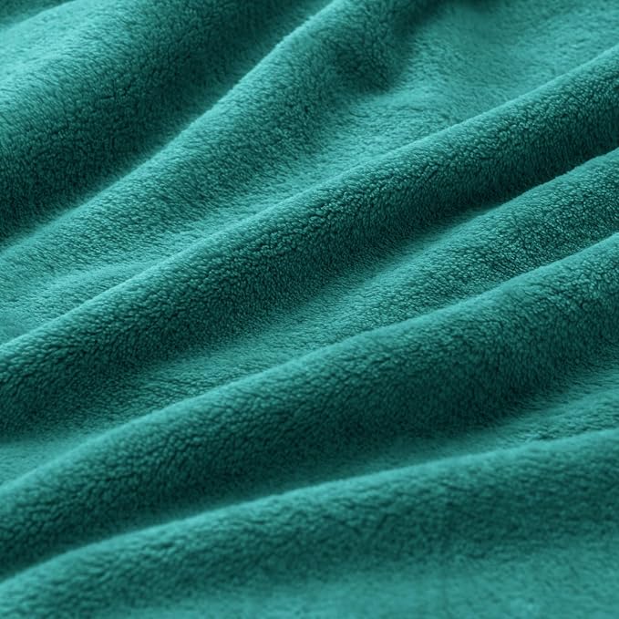 BEDELITE Fleece Blanket Soft Plush Twin Size Blanket Emerald Green 60"x80" | - Image 9