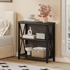 FATORRI Rustic Small Bookshelf for Small Space, Industrial Short Wood Bookcase - Image 5