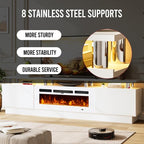 80" Entertainment Center & TV Stand, Modern Media Console - Image 9