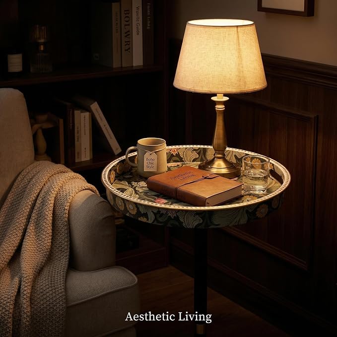 Gesodant Boho Single Leg Round Side Table - Image 8