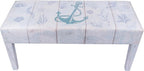 Indoor Coastal Bench Faux Leather Anchor Design by CornerMerchant
