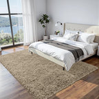 8x10 Fluffy Shag Area Rugs for Living Room Bedroom: Soft Carpet Gray Camel | - Image 9