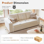 ABCASA 85'' Modern Couches for Living Room, 3 Seater Comfy Sofa - Image 2