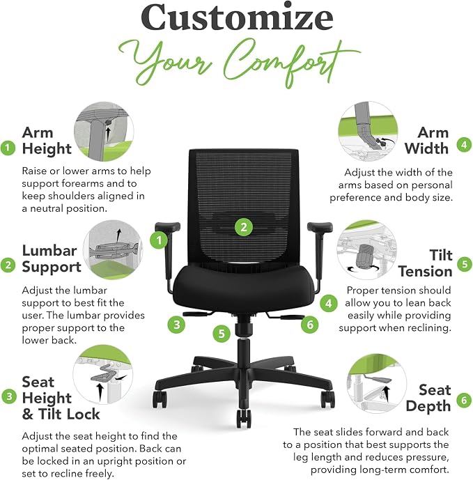 HON Convergence Ergonomic Office Chair - Image 5